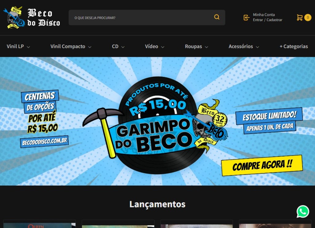 Preview do site www.becododisco.com.br
