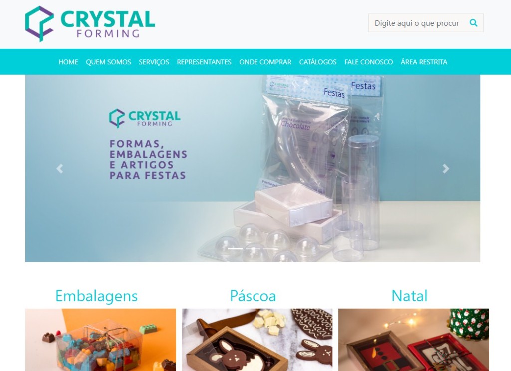 Preview do site www.crystalforming.com.br