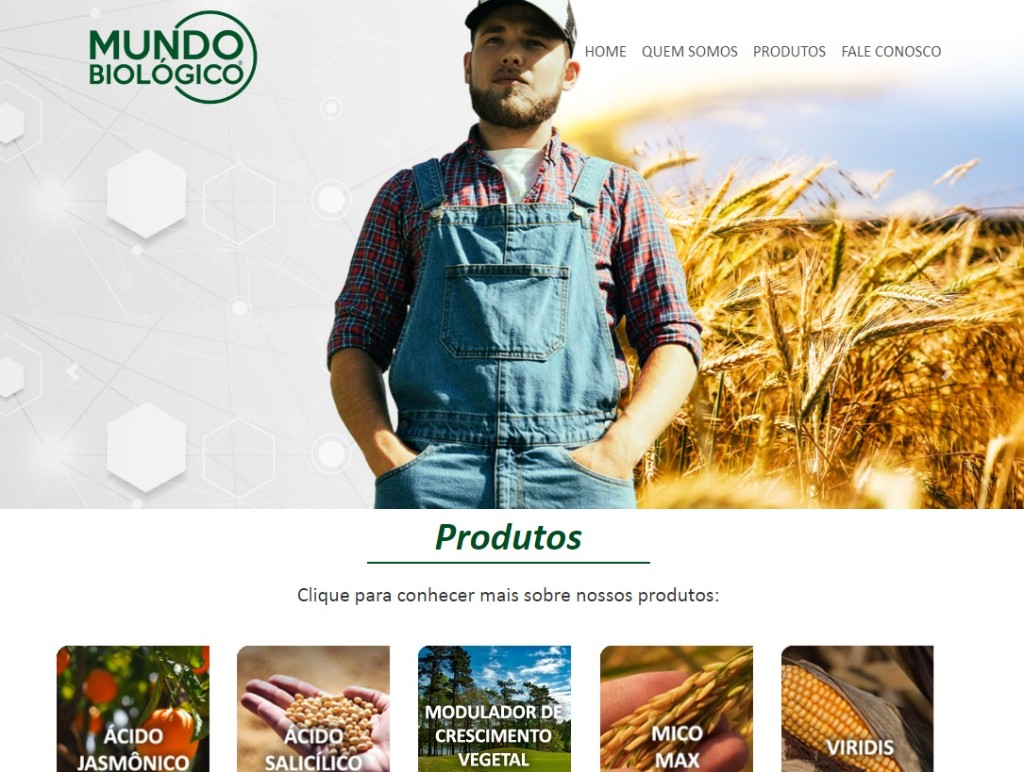 Preview do site www.mundobiologico.com.br