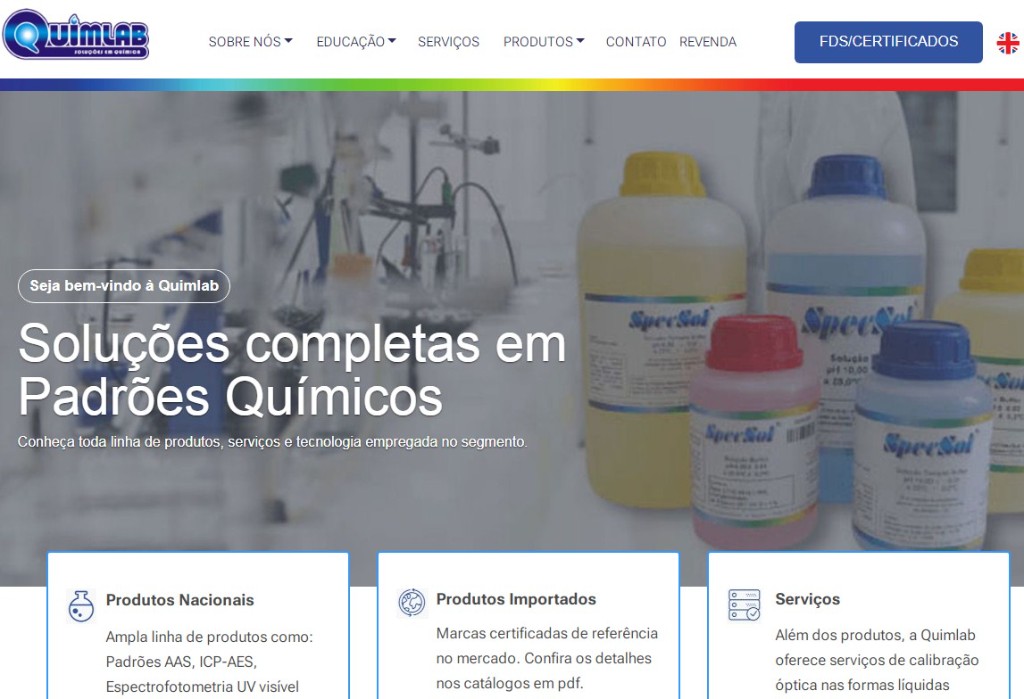 Preview do site www.quimlab.com.br