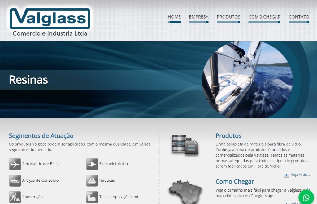 Preview do site www.valglass.com.br